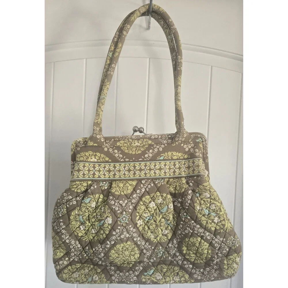Vera Bradley Alice Bluebird Sitting In A Tree Kiss Lock Clasp Handbag Purse 2010